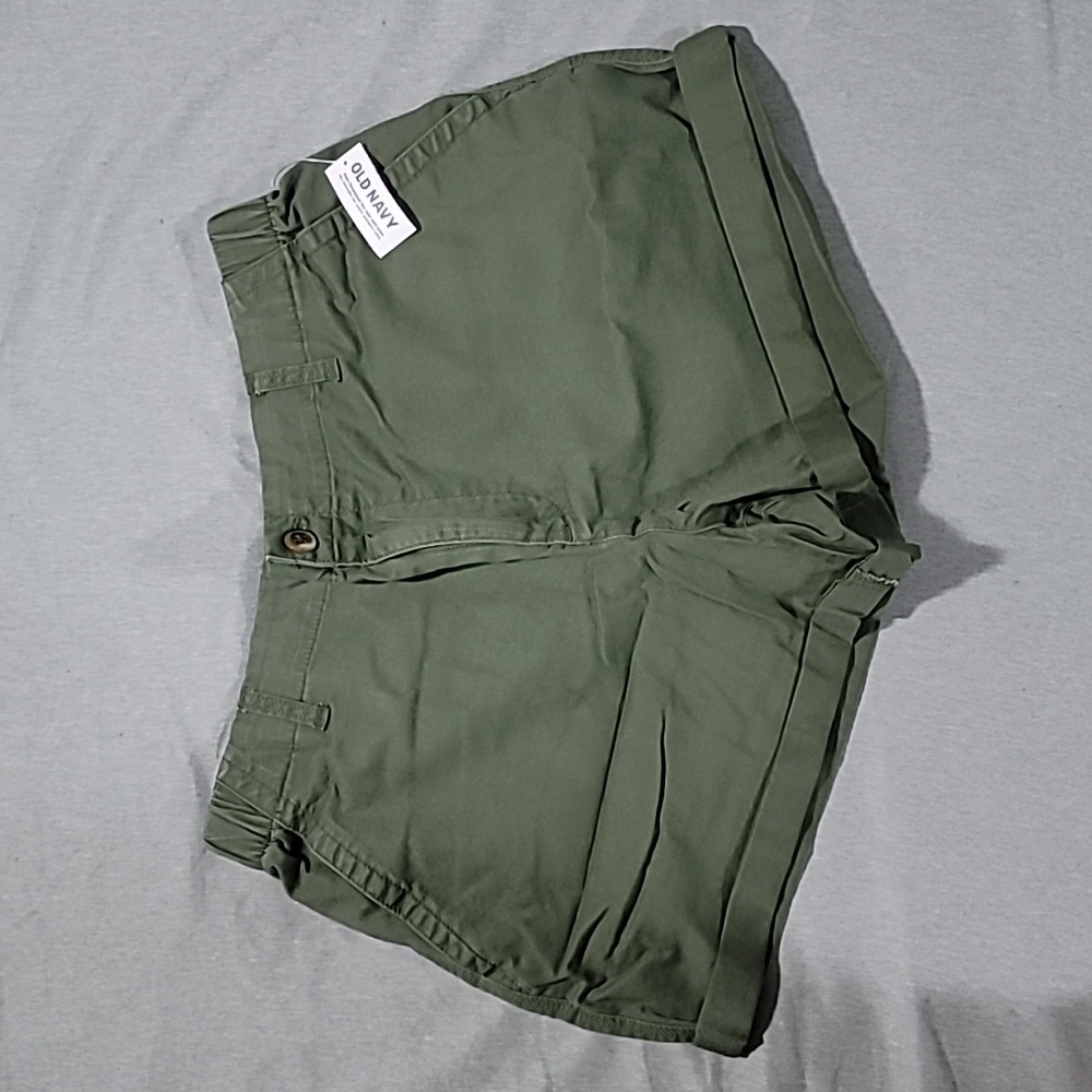 High waisted pull on Chino shorts - Alpine tundra